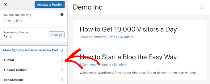 新しい WordPress テーマのプレビューとテスト