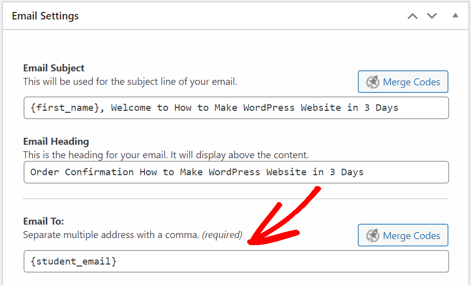 controlla se il campo Email To ha i destinatari giusti - WP Mail SMTP check if Email To field has the right recipients