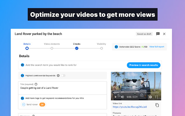 strumento seo di youtube: vidiq