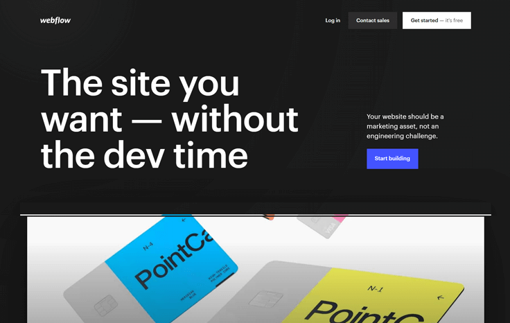 Webflow Best Website Builder للمجلة على الإنترنت