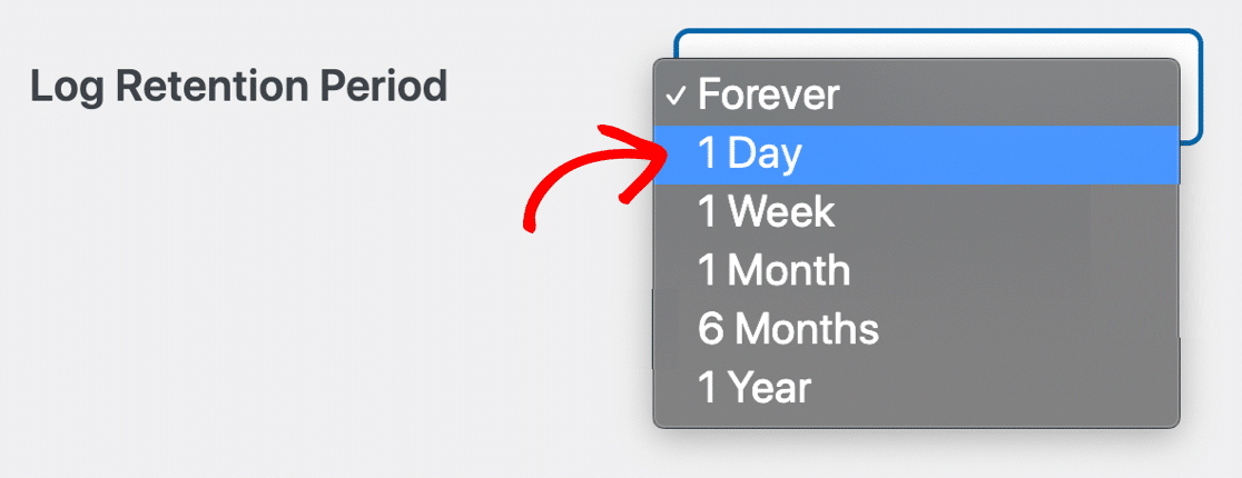 Periodo di conservazione del registro - WP Mail SMTP Log Retention period