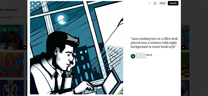 Grafika w stylu komiksowym DALL.E