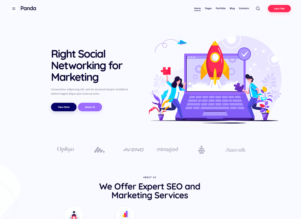 Panda | Agence de marketing créatif et thème WordPress SEO