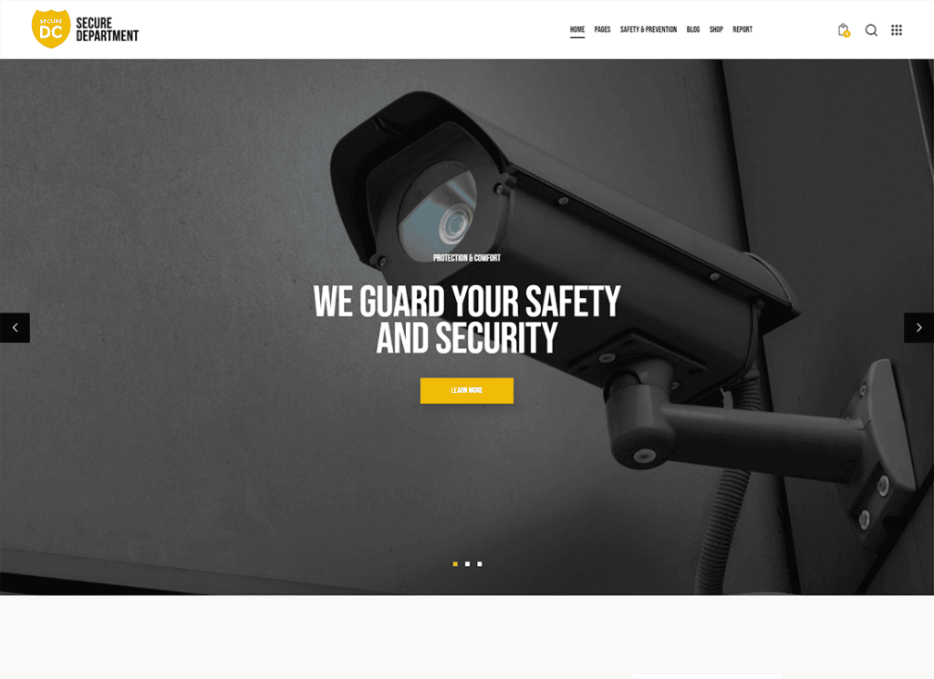Polícia e Corpo de Bombeiros e Tema WordPress de Negócios de Segurança