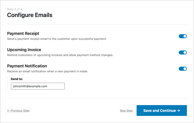Konfigurasikan Email Pembayaran Sederhana WP Anda Configure Your WP Simple Pay Emails