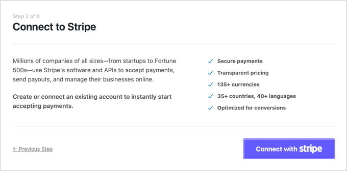 Anda Perlu Menghubungkan WP Simple Pay ke Stripe You Need to Connect WP Simple Pay to Stripe