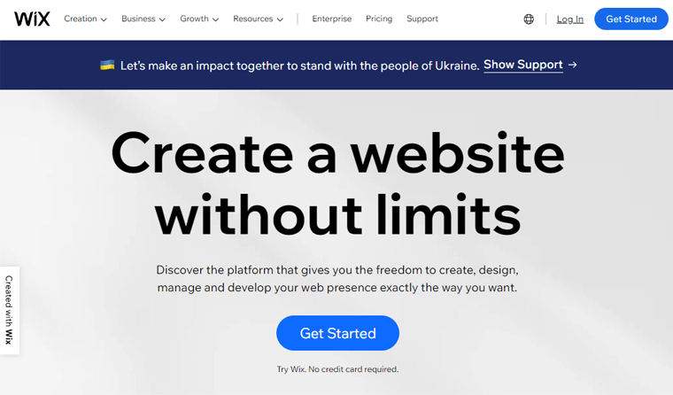 Piattaforma Wix per la creazione di siti web