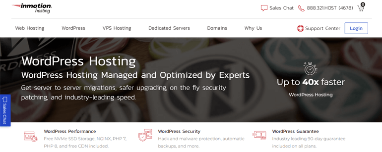 Hébergement InMotion Hébergement SSD WordPress