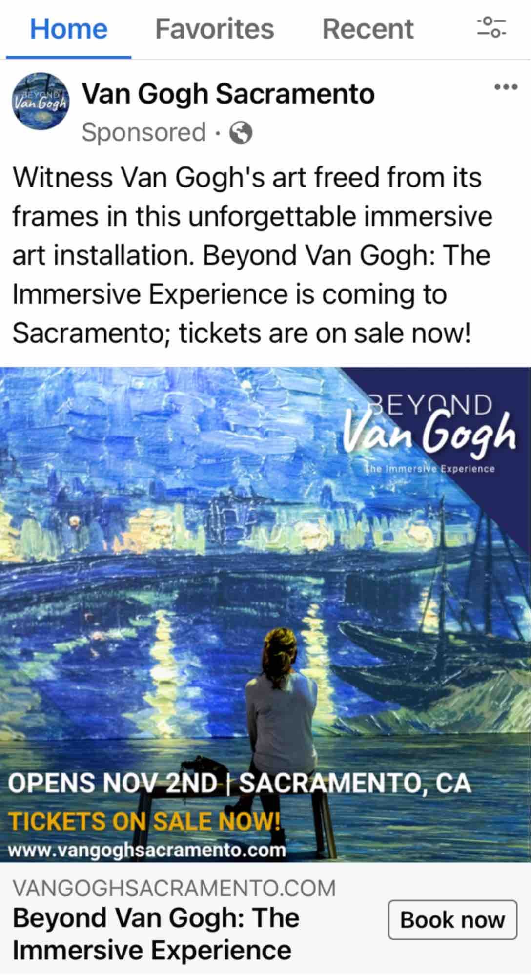 ตัวอย่างการสร้างโอกาสในการขาย b2b ที่ดีที่สุด Van Gogh Sacramento