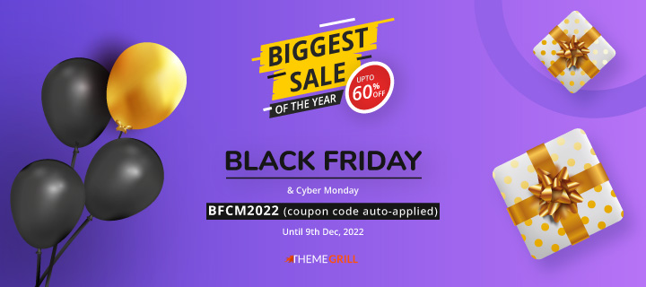 Ofertas de viernes negro de WordPress ThemeGrill