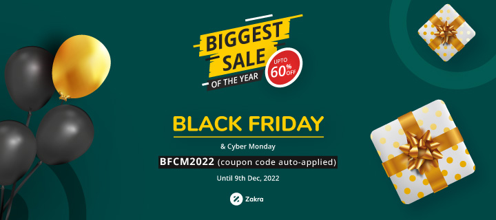 Ofertas de Black Friday de WordPress Zakra