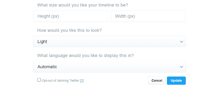 Sesuaikan garis waktu twitter