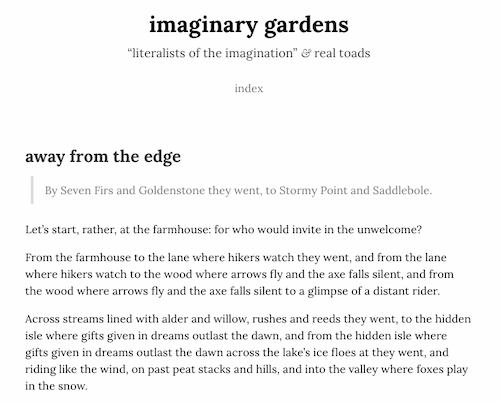 Przykład najlepszej platformy blogowej: Write.as i Imaginary Gardens