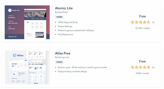 Przykłady szablonów blogów: HubSpot