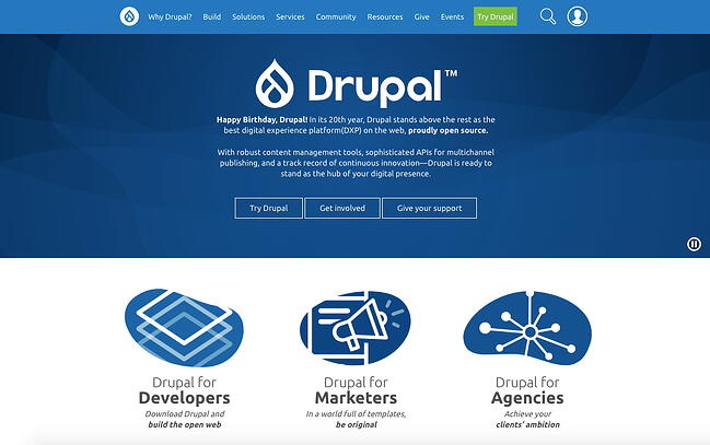 Najlepsza platforma blogowa: Drupal