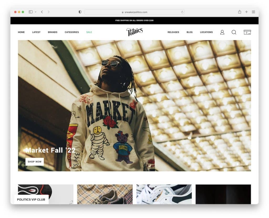 sneaker politique exemple de site Web bluehost