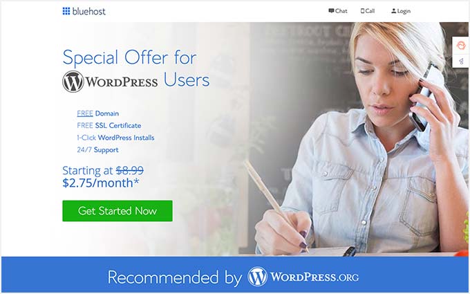 WPBeginner ユーザー向けの Bluehost オファー