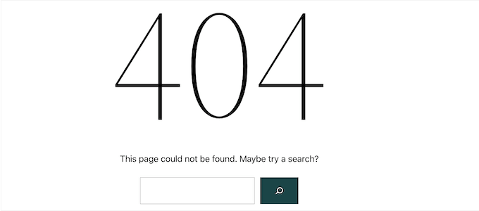 Die standardmäßige WordPress 404-Seite