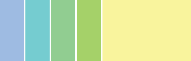 Jenis skema warna: Palet skema warna analog