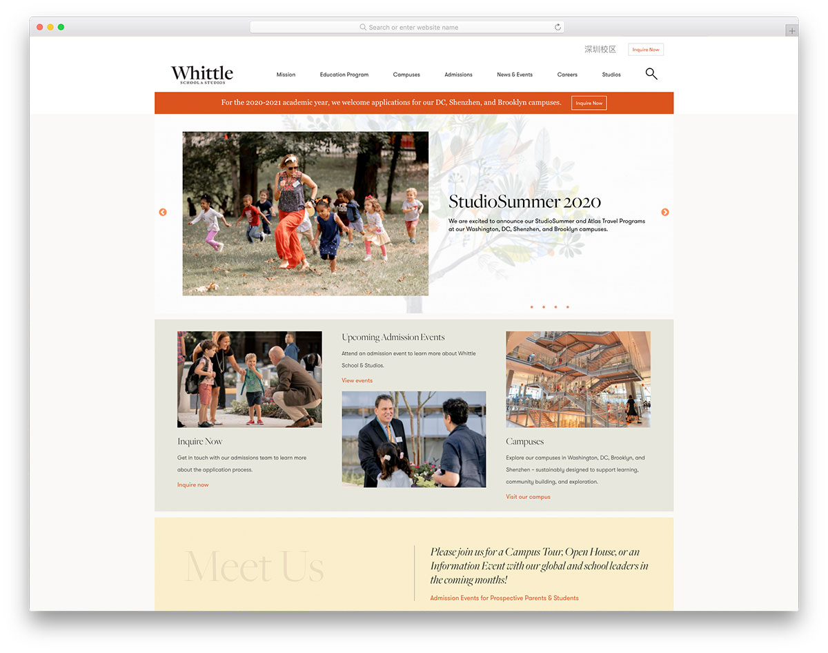 École et studio Whittle
