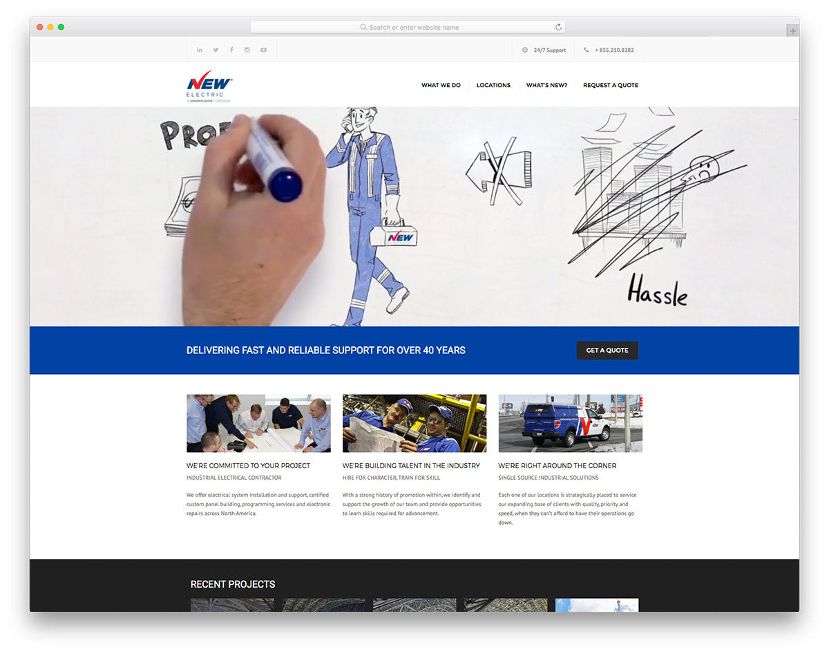 Nouveau site internet électrique