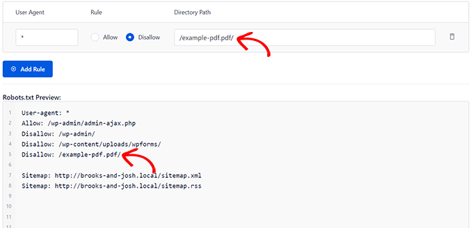 Un exemplu pentru un anumit PDF pe care doriți să-l ascundeți