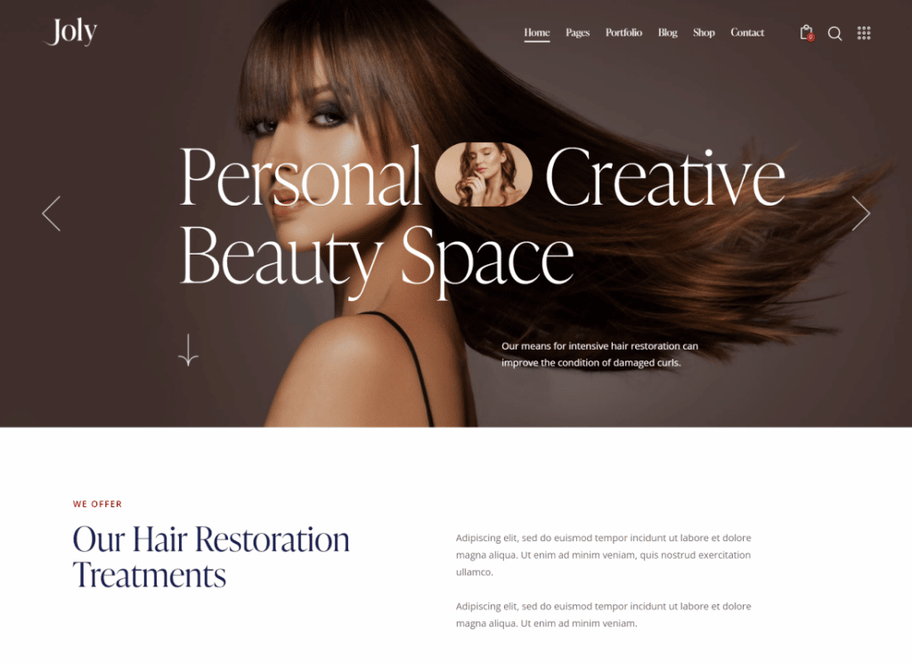 Joly - Hairdresser & Beauty Salon WordPress 主题