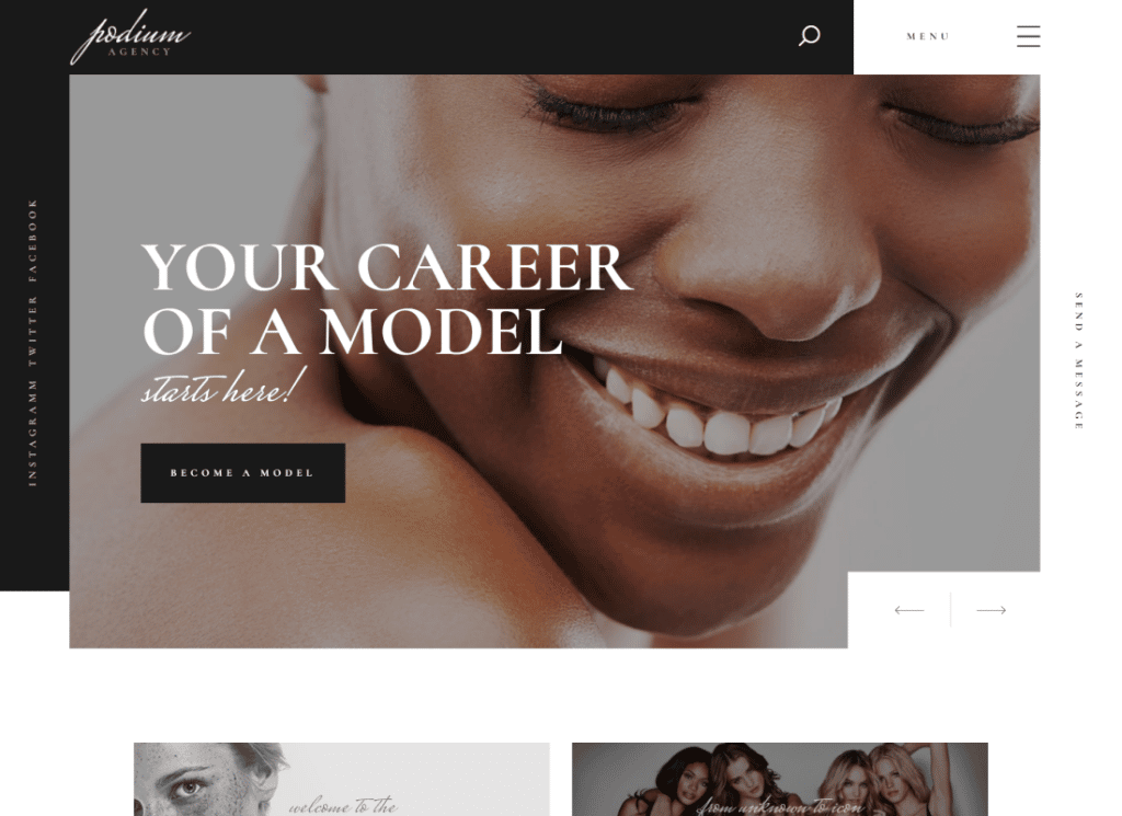 Podium - Fashion Model Agency WordPress 主题