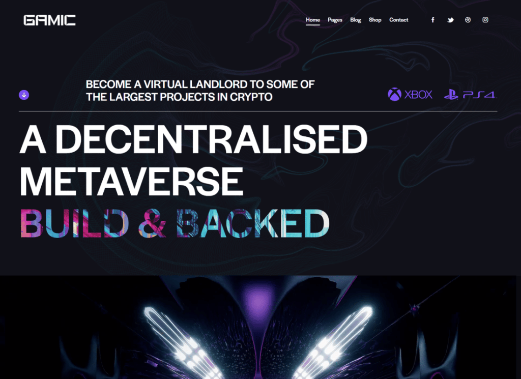 Gâmico | Tema Metaverse Gaming & Crypto WordPress