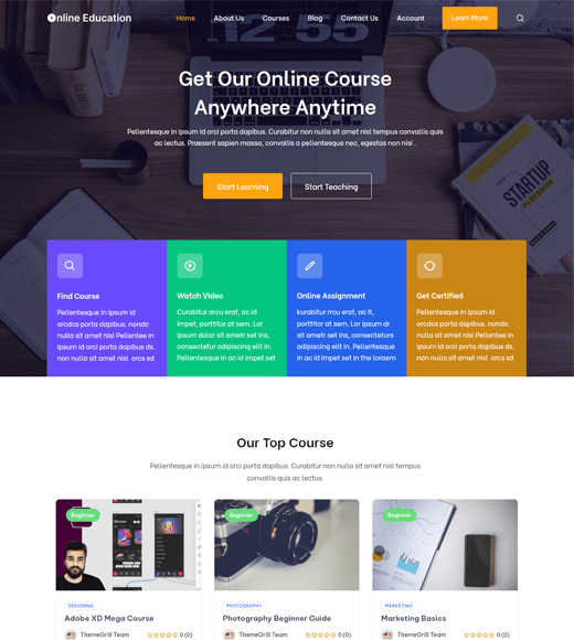 Çevrimiçi Eğitim En İyi Çevrimiçi Öğretim WordPress Teması