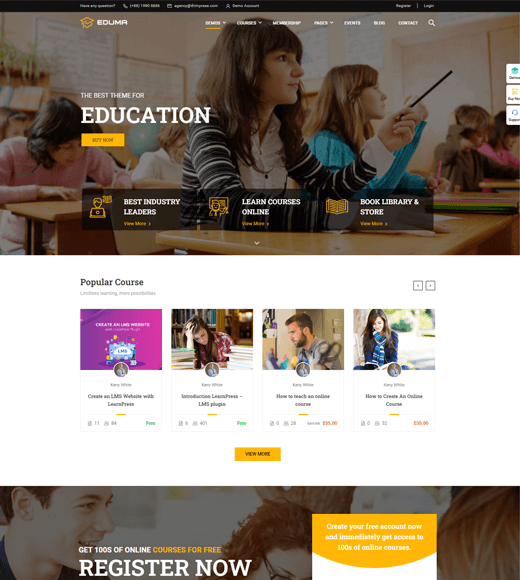 Tema WordPress Eduma