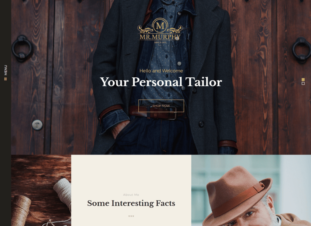 Mr. Murphy - Custom Dress Tailor Clothing WordPress Theme