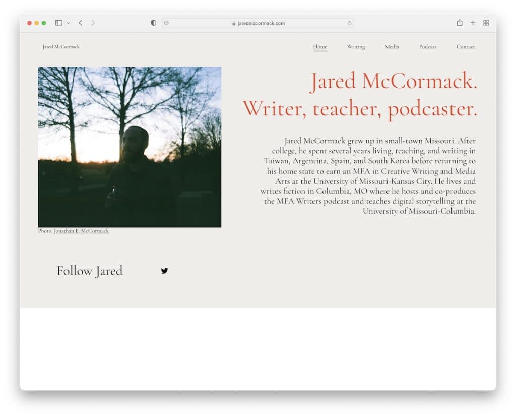 sitio web de jared mccormack zyro