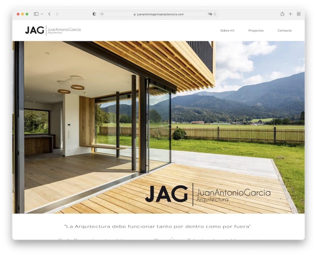 Веб-сайт Хуана Антонио Гарсии arquitectura zyro