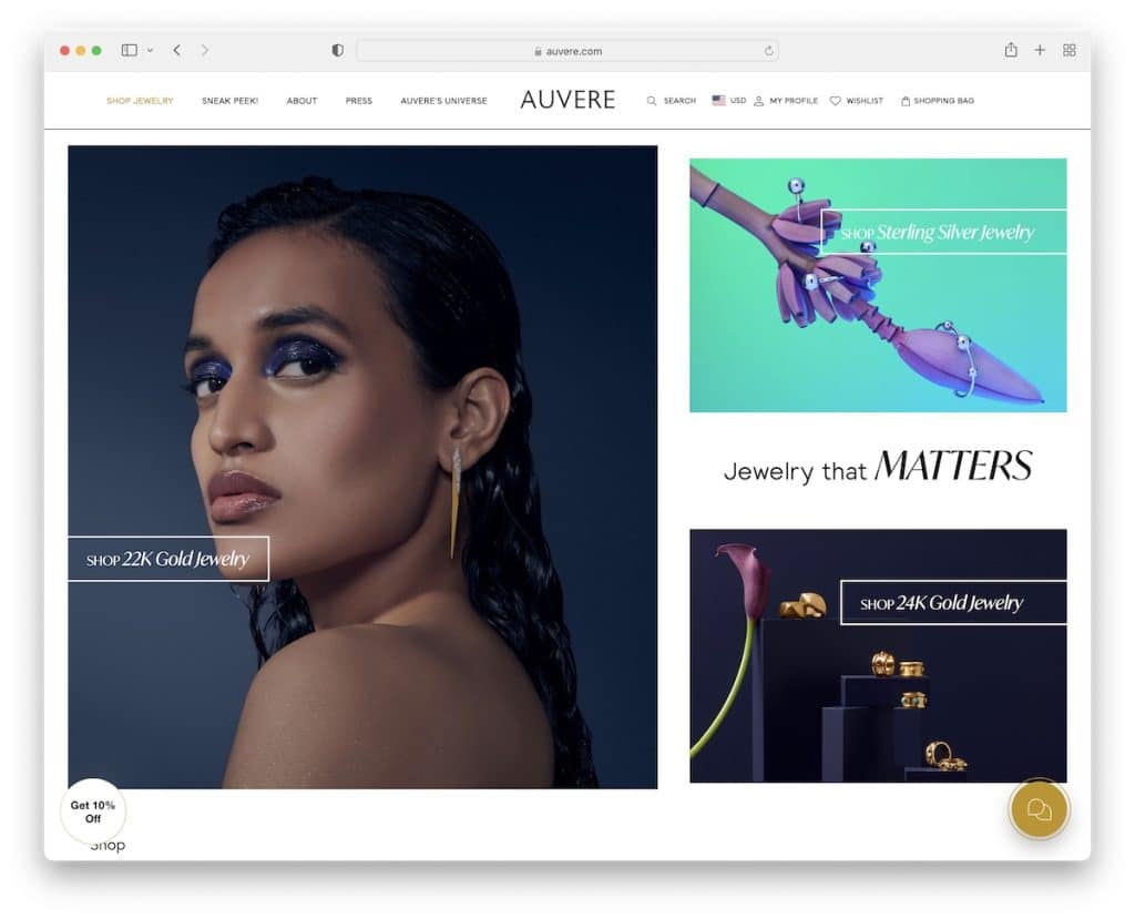 auvere bigcommerce 網站