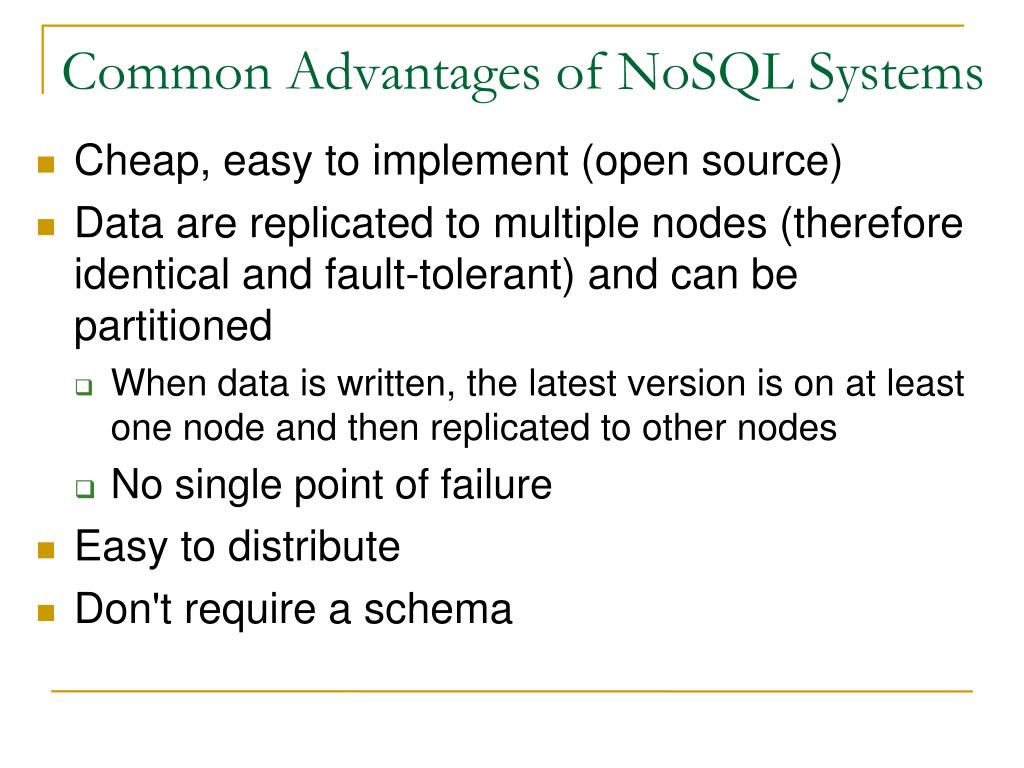 Qual deles não é uma vantagem do Nosql?