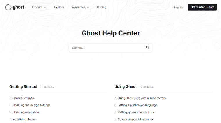 Ghost의 고객 지원