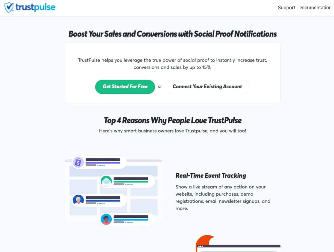 TrustPulse plugin installed