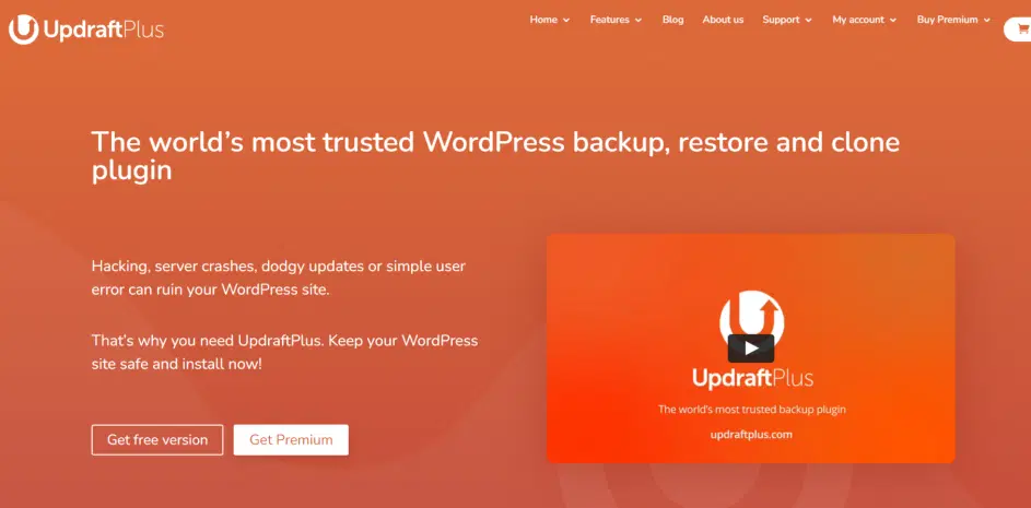 6 обзоров лучших плагинов для резервного копирования WordPress 2022 (за и против) 1 Updraft Plus