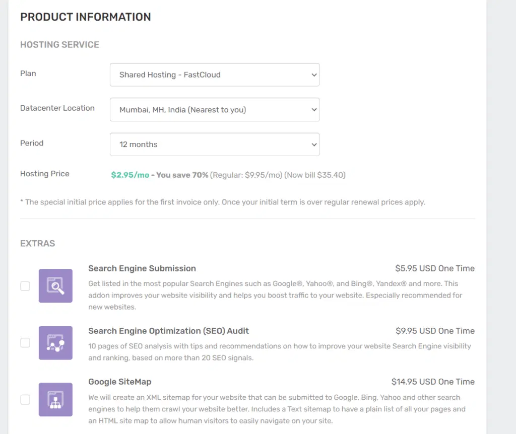 أفضل كود خصم FastComet 2022: خصم 75٪ على الهواء مباشرة 7 Fastcomet hosting product