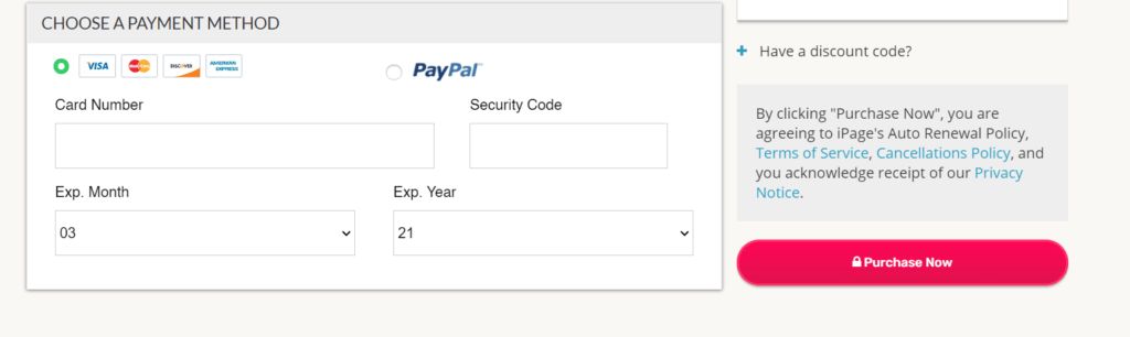 iPage Hosting Kod kuponu rabatowego 2022: Maksymalny rabat 75% 13 iPage hosting checkout payment