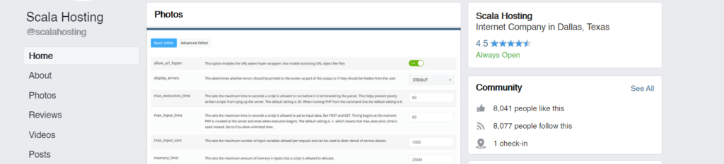 Recenzja hostingu Scala: dlaczego to „przyzwoity” wybór w 2022 roku 18 scala hosting facebook review