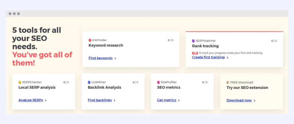 5 meilleurs outils de recherche de mots clés pour le référencement : 2022 6 Mangools all tools