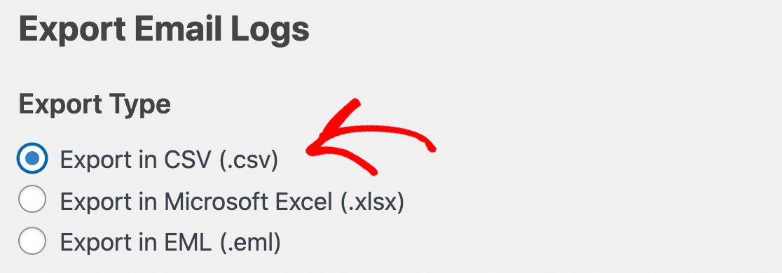 Exportar registro de correo electrónico como CSV - WP Mail SMTP Export email log as CSV