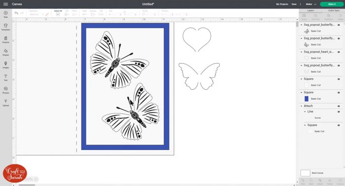 ¿Cómo se ven las capas en Cricut Design Space?