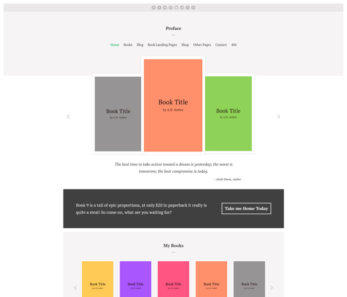 preface wordpress theme for authors