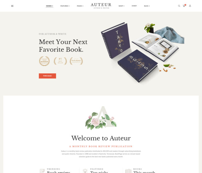 auteur authors and publishers theme