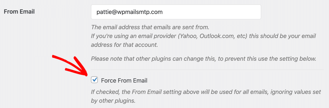 Paksa Dari Email di WordPress - WP Mail SMTP Force the From Email in WordPress