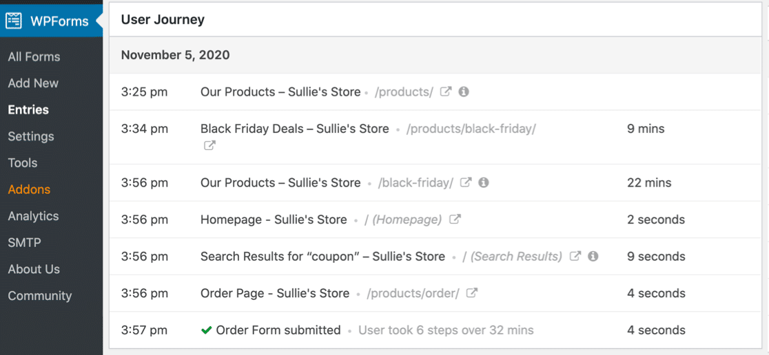 WPForms 플러그인으로 사용자 활동을 추적하는 방법 - WP Mail SMTP How to track user activity with the WPForms plugin