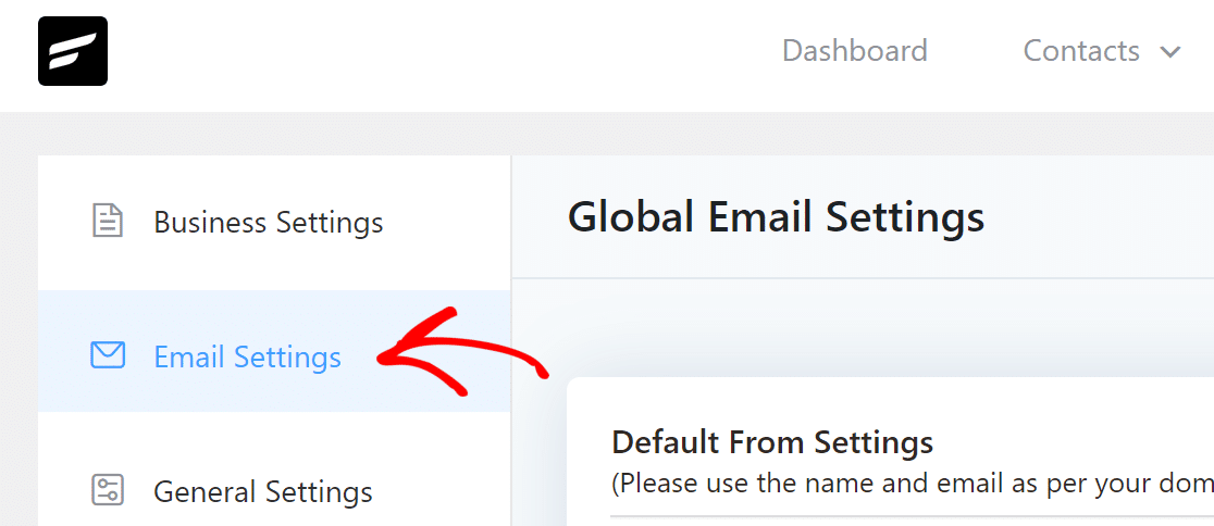 Klicken Sie auf die Registerkarte E-Mail – WP Mail SMTP Click on the Email tab